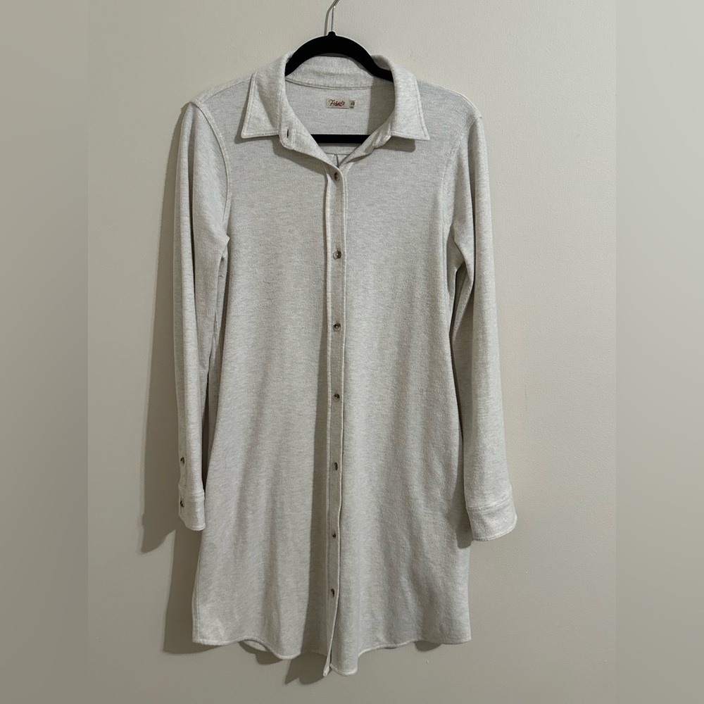 Faherty Legend Sweater Dress Offwhite M
